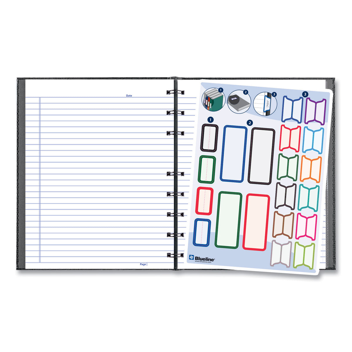 NotePro Notebook, 1-Subject, Narrow Rule, Black Cover, (75) 9.25 x 7.25 Sheets