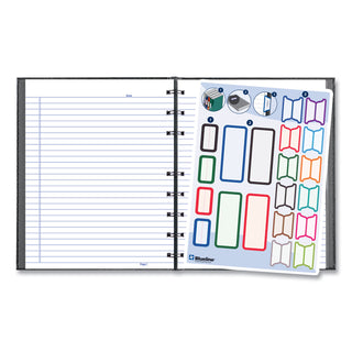 NotePro Notebook, 1-Subject, Narrow Rule, Black Cover, (75) 9.25 x 7.25 Sheets