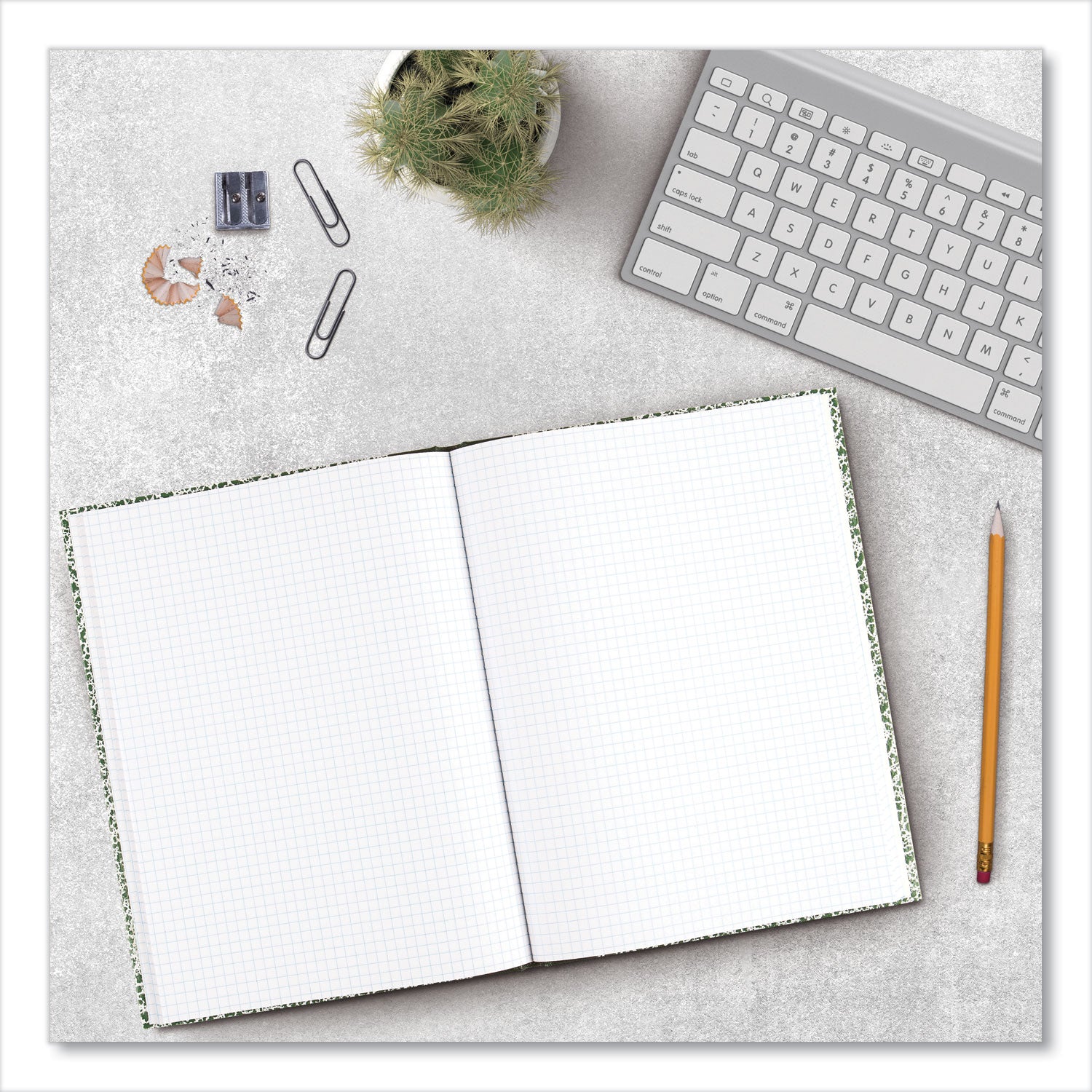 Composition Lab Notebook, Quadrille Rule, Green Cover, (60) 10.13 x 7.88 Sheets