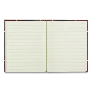 Texthide Eye-Ease Record Book, Black/Burgundy/Gold Cover, 10.38 x 8.38 Sheets, 150 Sheets/Book