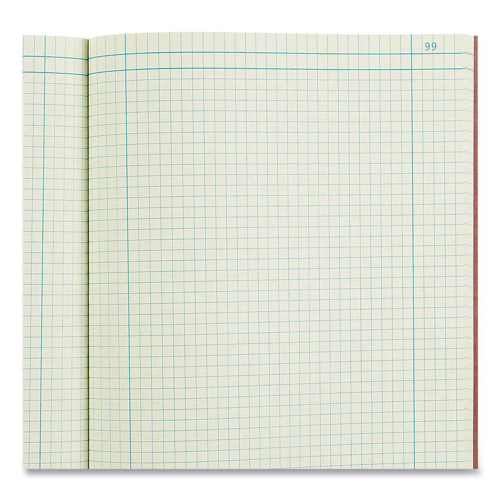 Computation Notebook, Quadrille Rule (4 sq/in), Brown Cover, (75) 11.75 x 9.25 Sheets