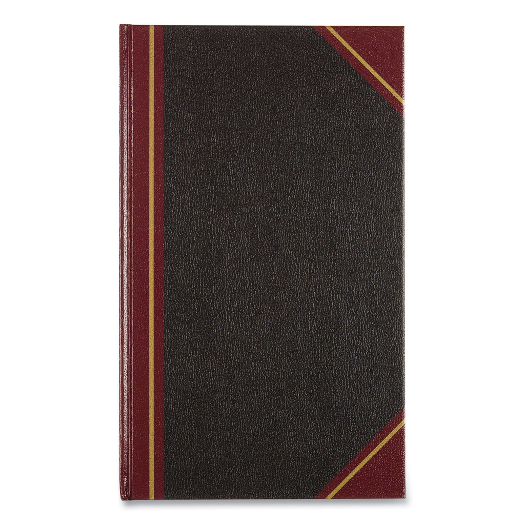 Texthide Record Book, 1-Subject, Medium/College Rule, Black/Burgundy Cover, (500) 14 x 8.5 Sheets
