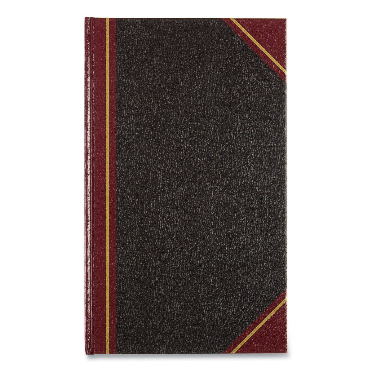 Texthide Record Book, 1-Subject, Medium/College Rule, Black/Burgundy Cover, (500) 14 x 8.5 Sheets