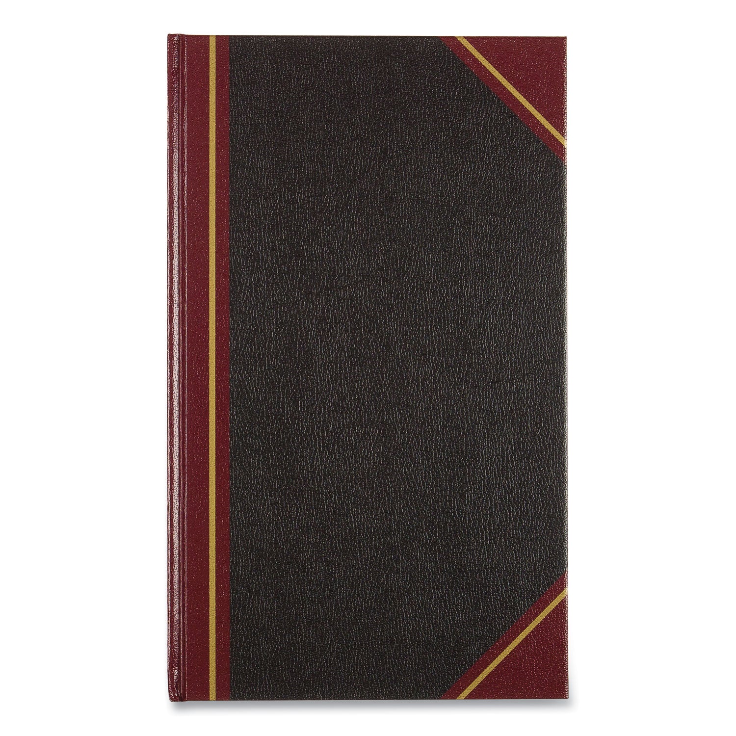 Texthide Record Book, 1-Subject, Medium/College Rule, Black/Burgundy Cover, (500) 14 x 8.5 Sheets - 