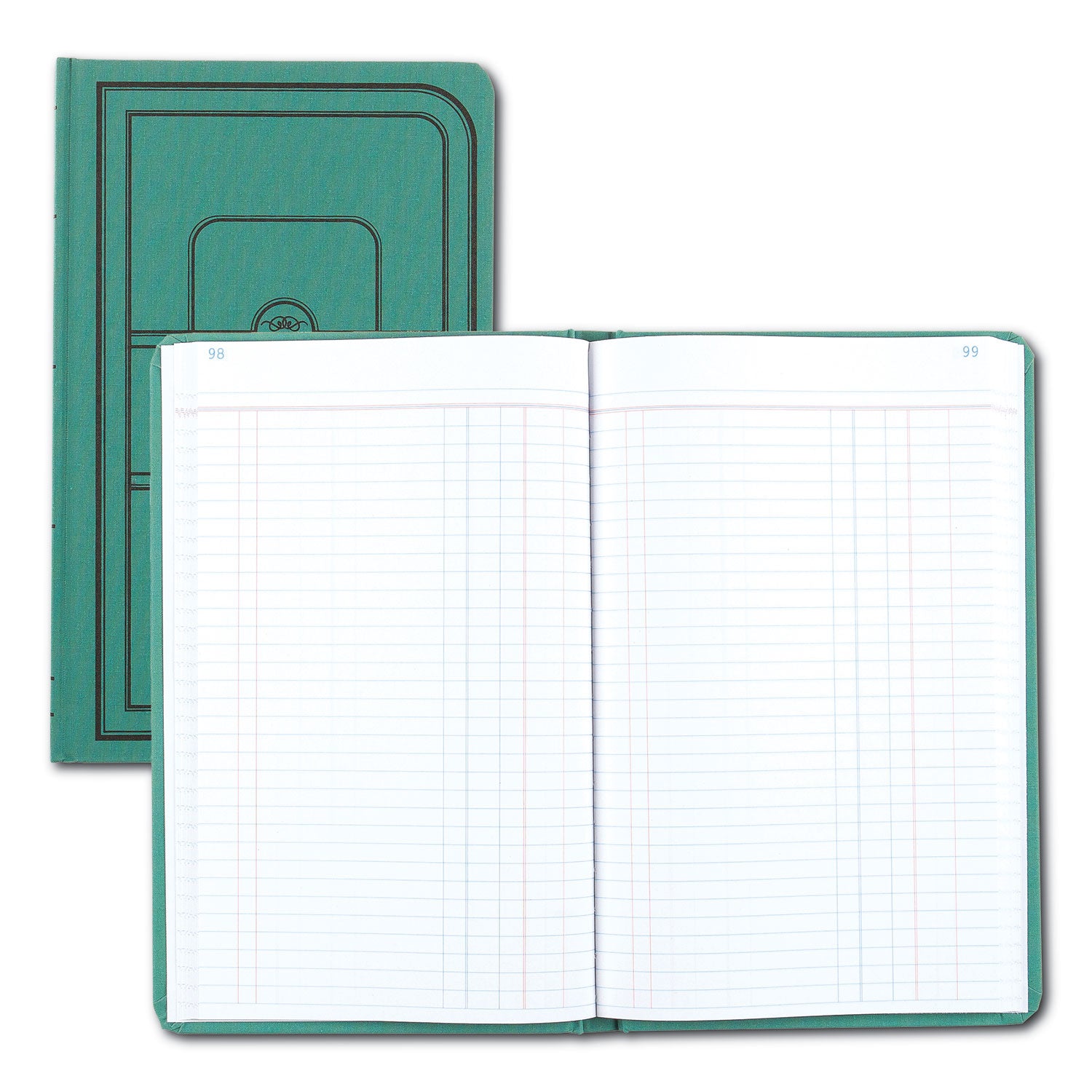 tuff-series-accounting-journal-single-page-8-column-accounting-format-green-cover-12-x-75-sheets-500-sheets-book_reda66500j - 1