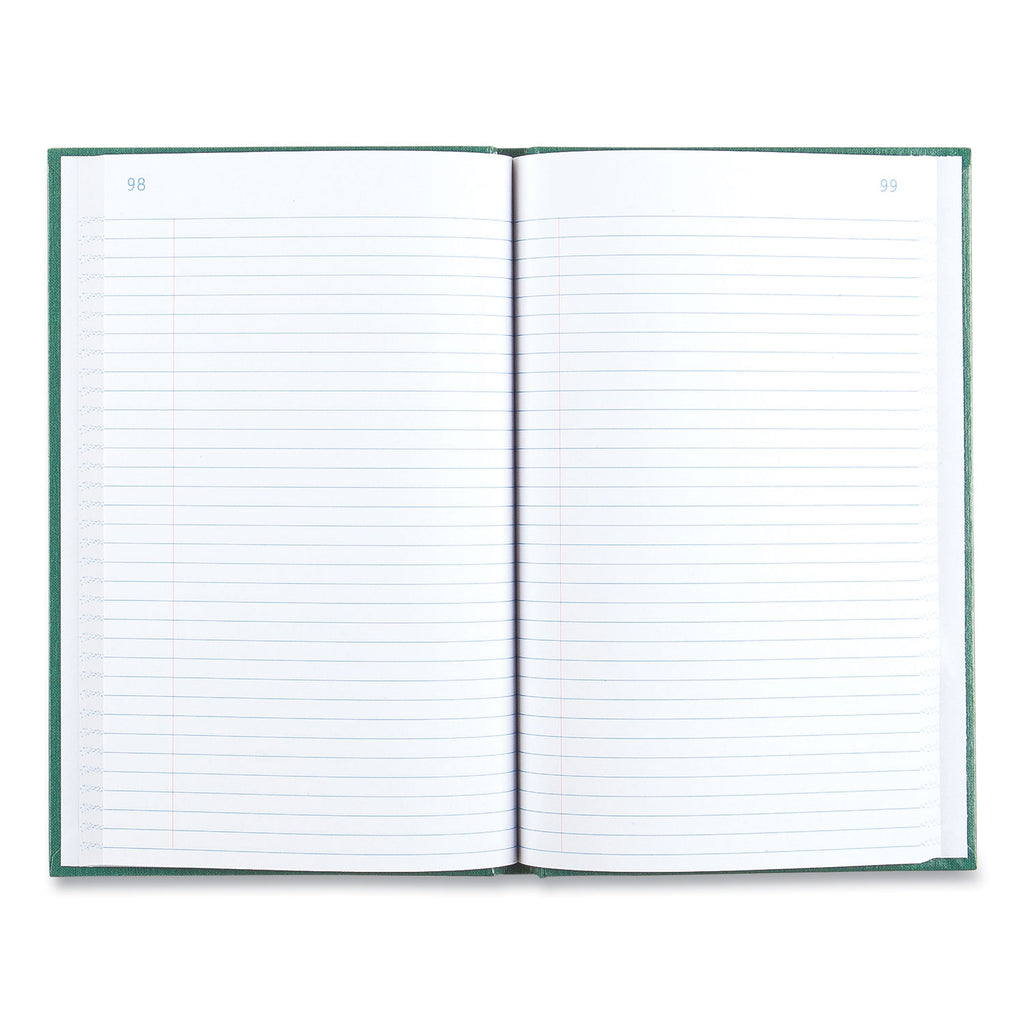 Emerald Series Account Book, Green Cover, 9.63 x 6.25 Sheets, 200 Sheets/Book