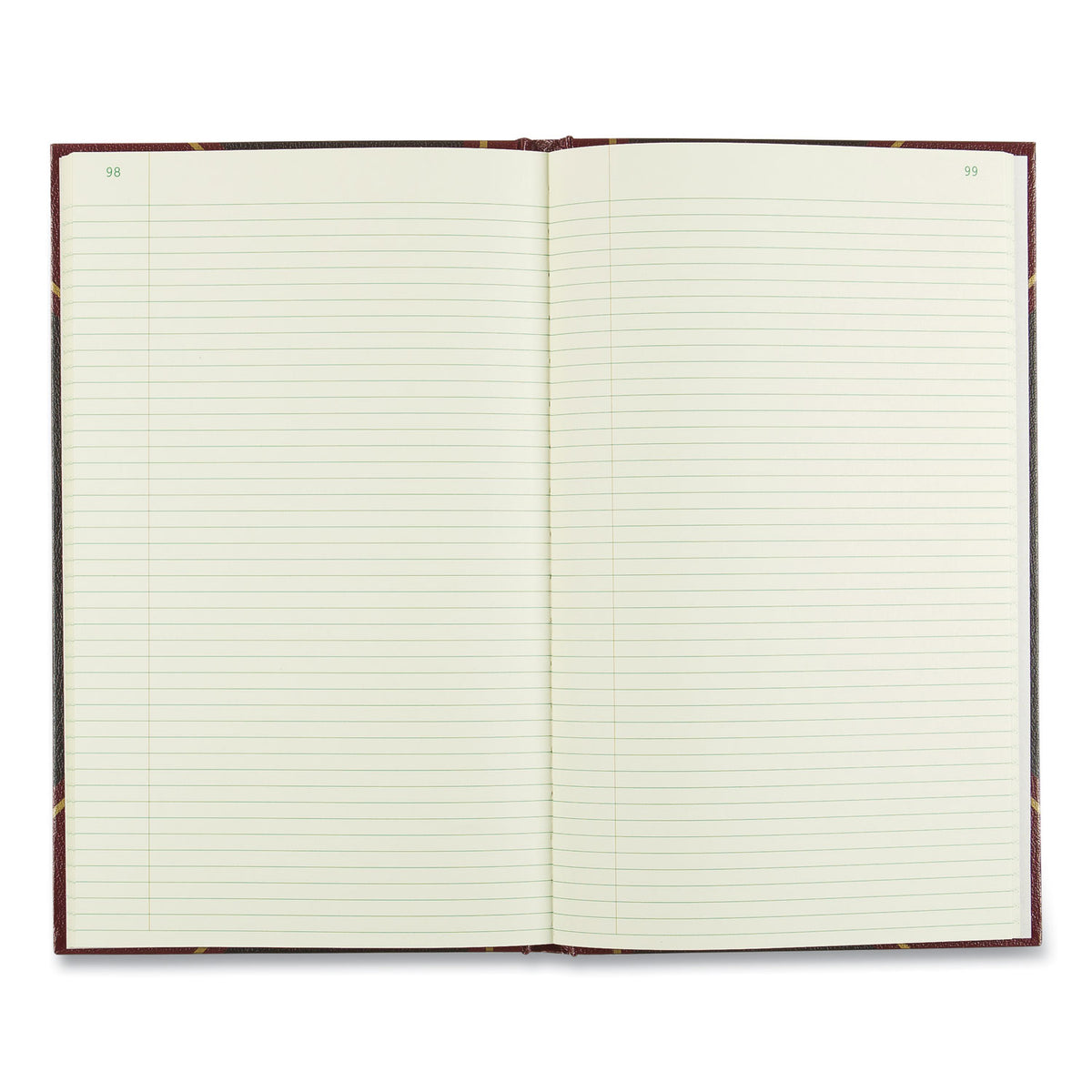 Texthide Record Book, 1-Subject, Medium/College Rule, Black/Burgundy Cover, (500) 14 x 8.5 Sheets