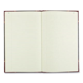 Texthide Record Book, 1-Subject, Medium/College Rule, Black/Burgundy Cover, (500) 14 x 8.5 Sheets