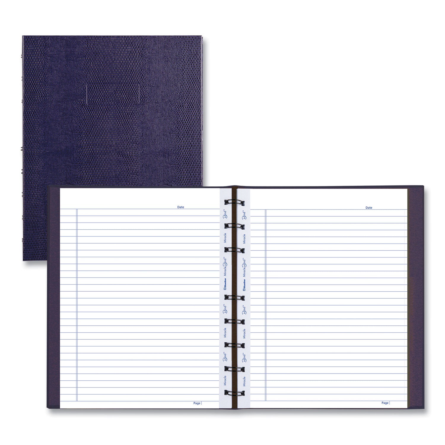 MiracleBind Notebook, 1-Subject, Medium/College Rule, Purple Cover, (75) 9.25 x 7.25 Sheets - 