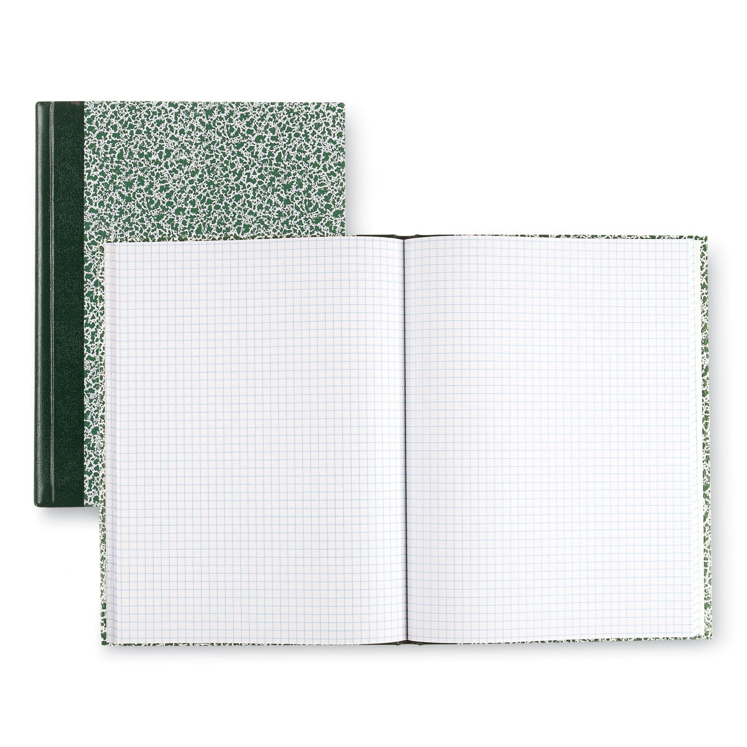 Lab Notebook, Wide/Legal Rule, Green Marble Cover, (96) 10.13 x 7.88 Sheets - 