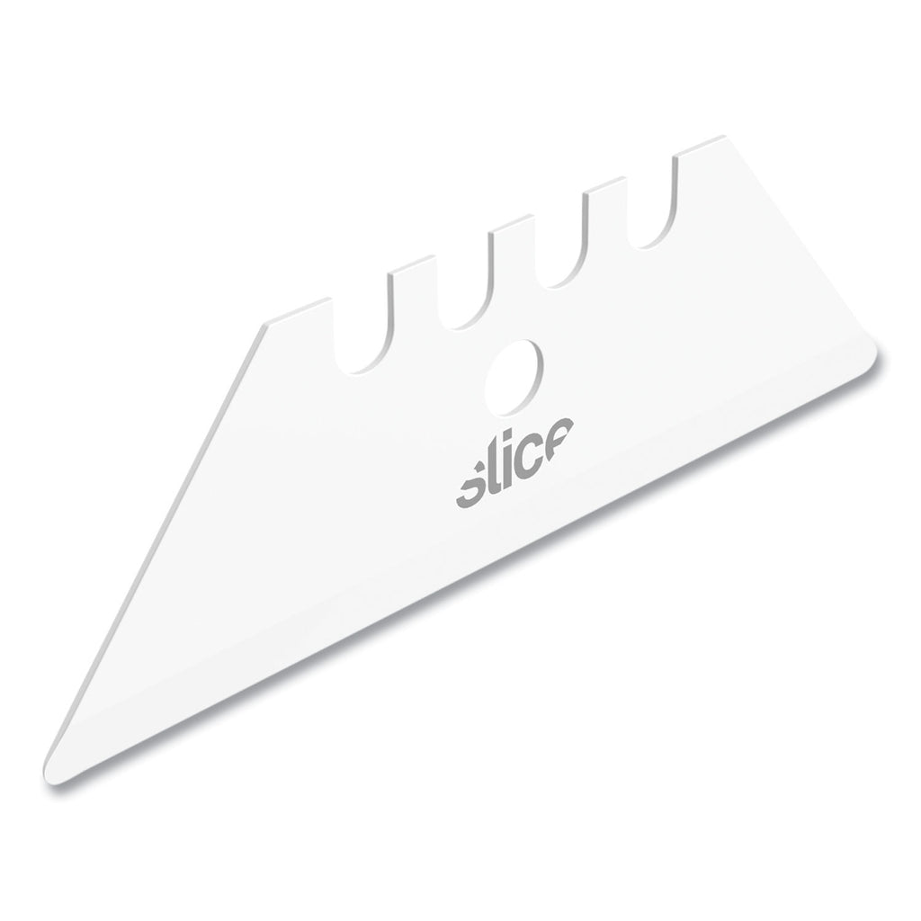 Slice Replacement Ceramic Utility Blades - 2.40" Length - Non-conductive, Non-magnetic, Rust Resistant, Reversible, Non-sparking - Zirconium Oxide - 2 / Pack - White