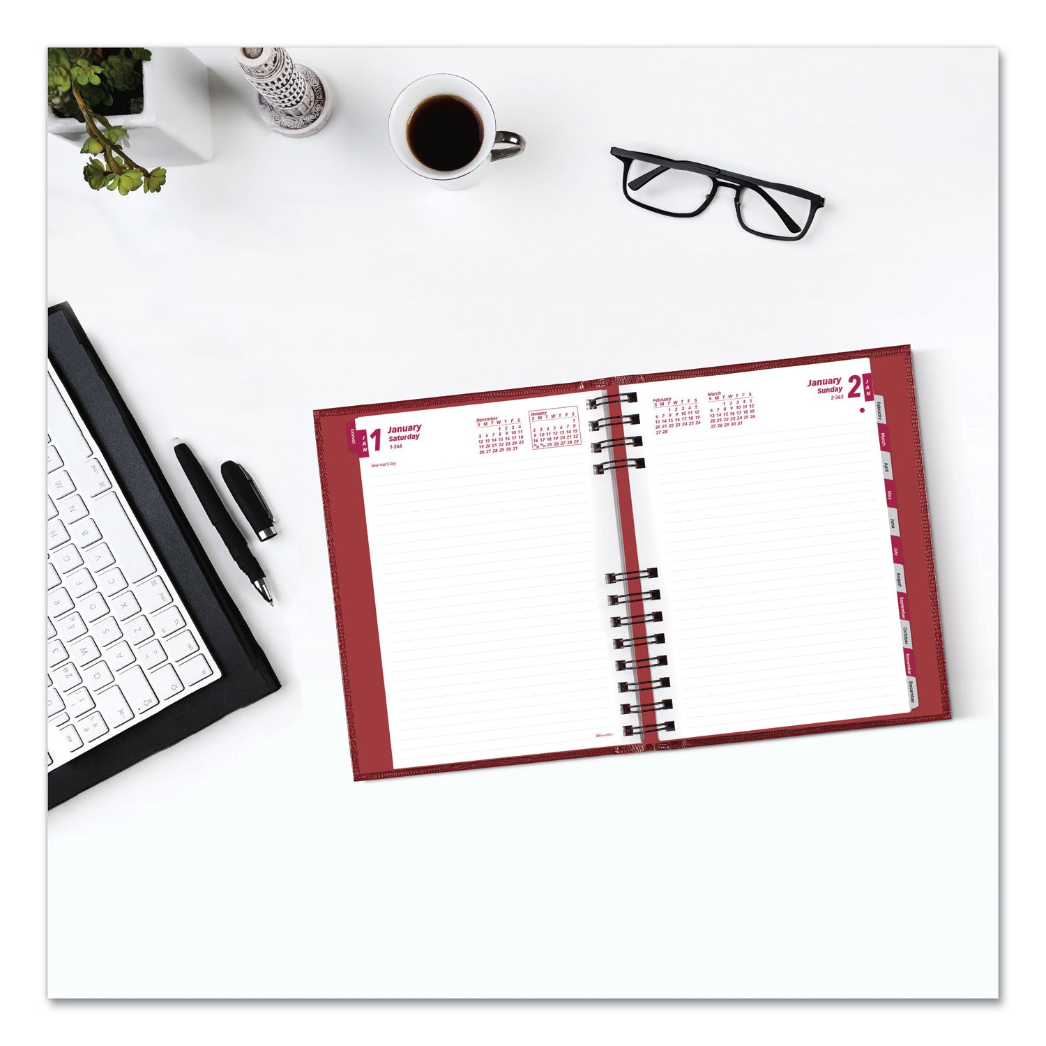 coilpro-ruled-daily-planner-825-x-575-red-cover-12-month-jan-to-dec-2024_redcb389cred - 4