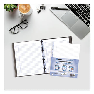 MiracleBind Ruled Paper Refill Sheets for all MiracleBind Notebooks and Planners, 11 x 9.06, White/Blue Sheets, Undated