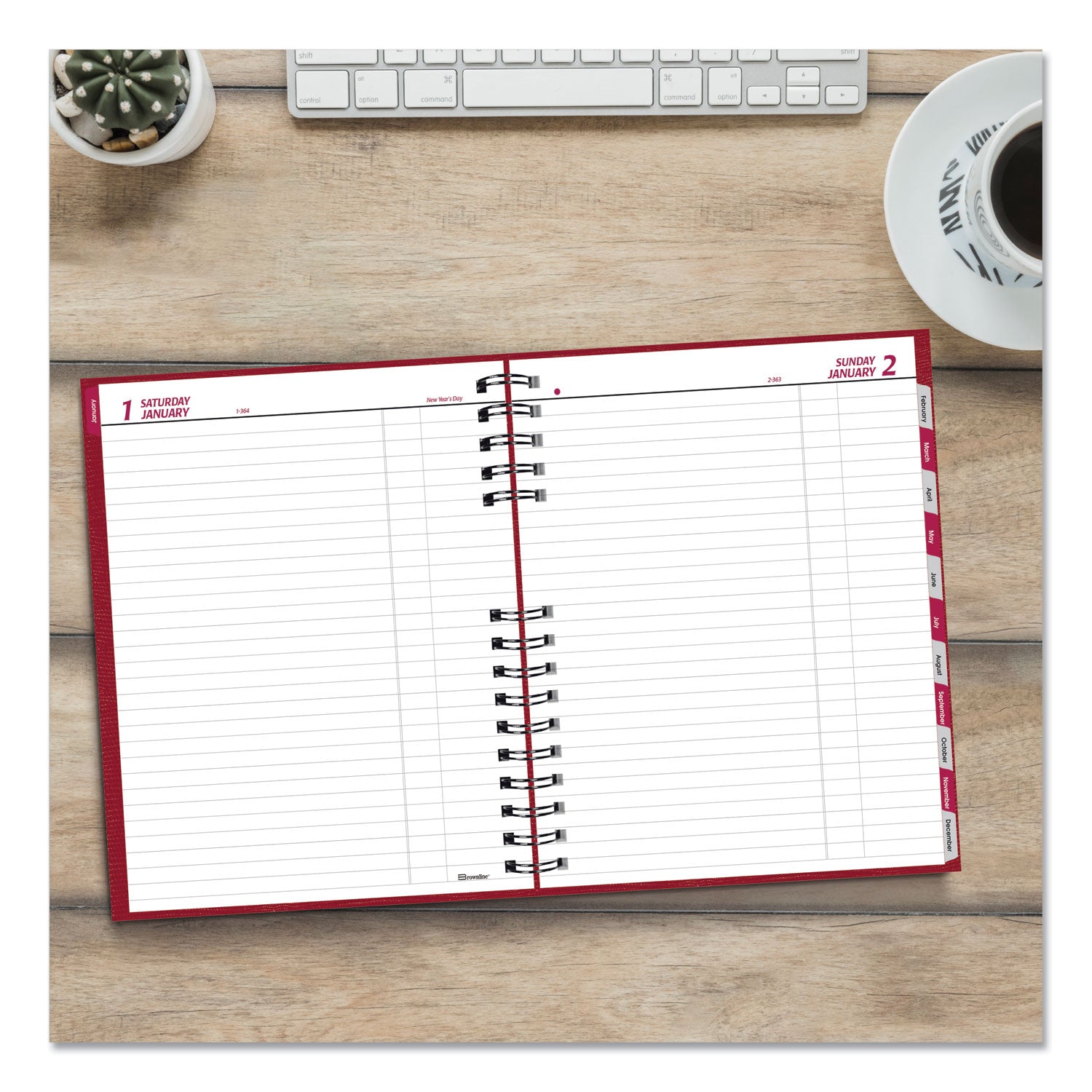 coilpro-daily-planner-10-x-788-red-cover-12-month-jan-to-dec-2024_redc550cred - 4