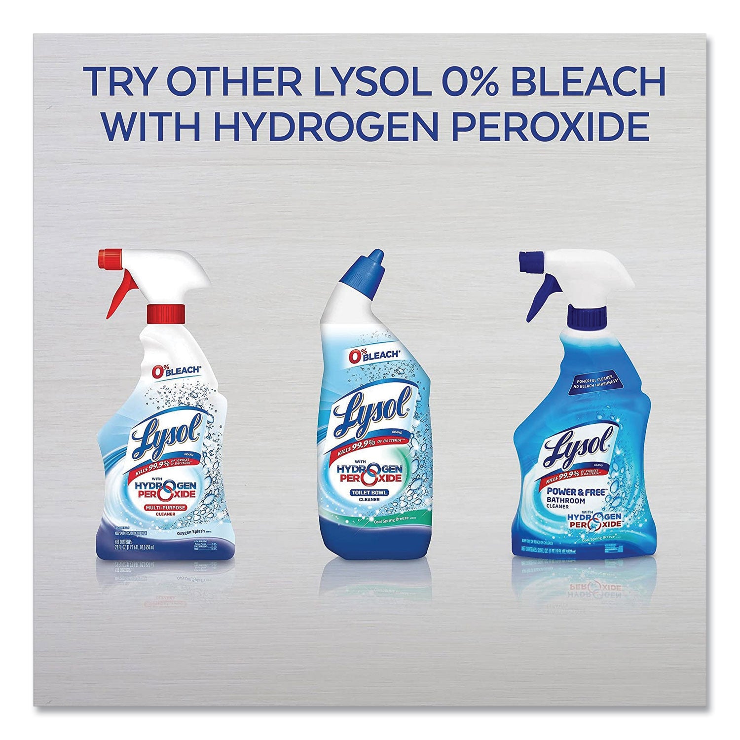 Bathroom Cleaner with Hydrogen Peroxide, Cool Spring Breeze, 22 oz Trigger Spray Bottle - 