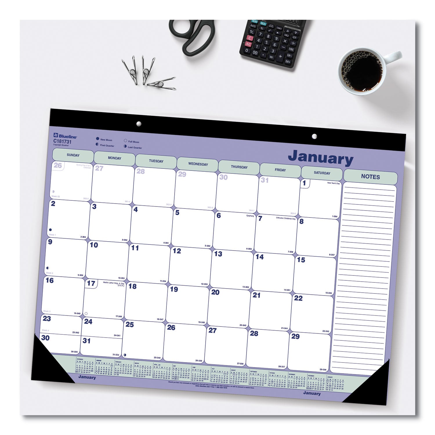 monthly-desk-pad-calendar-2125-x-16-white-blue-green-sheets-black-binding-black-corners-12-month-jan-to-dec-2024_redc181731 - 4