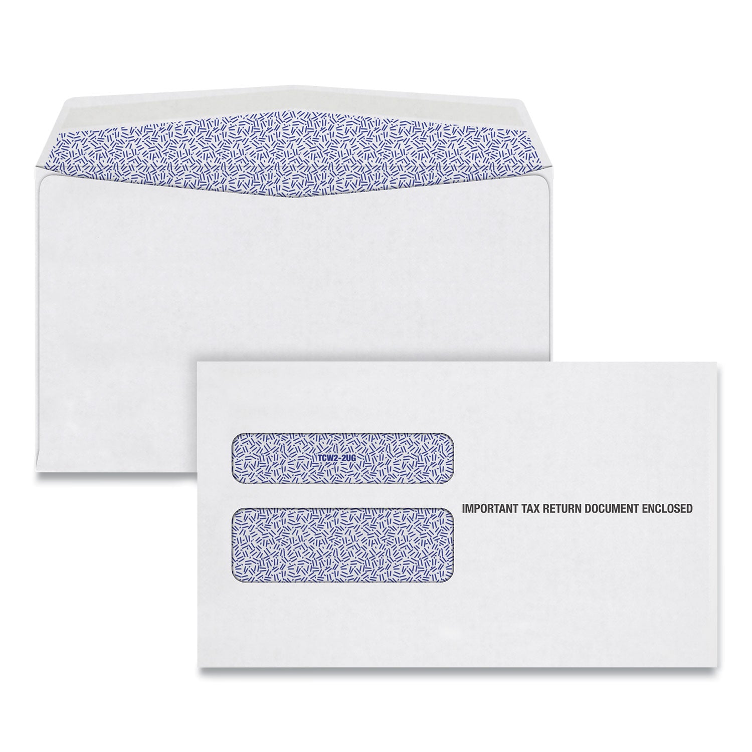 w-2-laser-double-window-envelope-commercial-flap-gummed-closure-563-x-9-white-24-pack_top2219c - 1