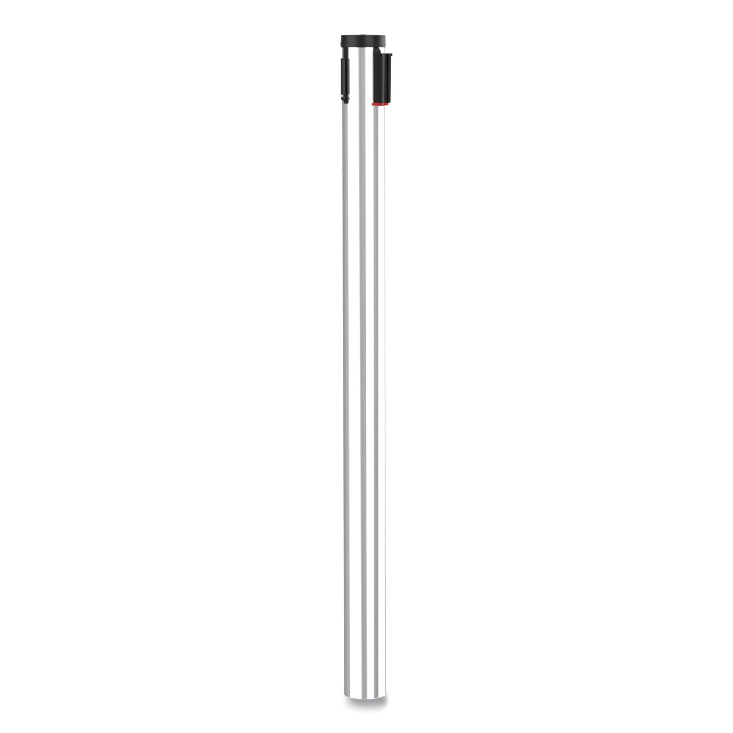 Adjusta-Tape Crowd Control Stanchion Posts Only, Polished Aluminum, 40" High, Silver, 2/Box - 