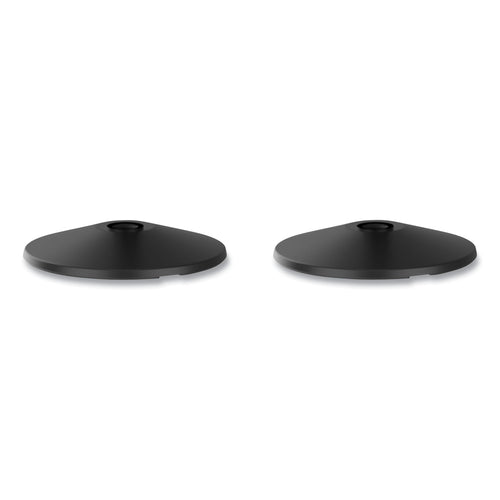 Adjusta-Tape Crowd Control Base Only, Steel, 14" Deep, Black, 2/Box - 