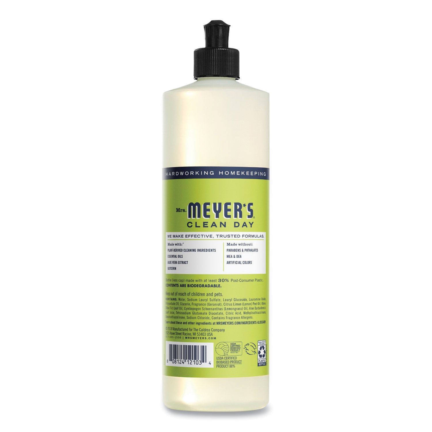 Dish Soap, Lemon Verbena Scent, 16 oz Bottle