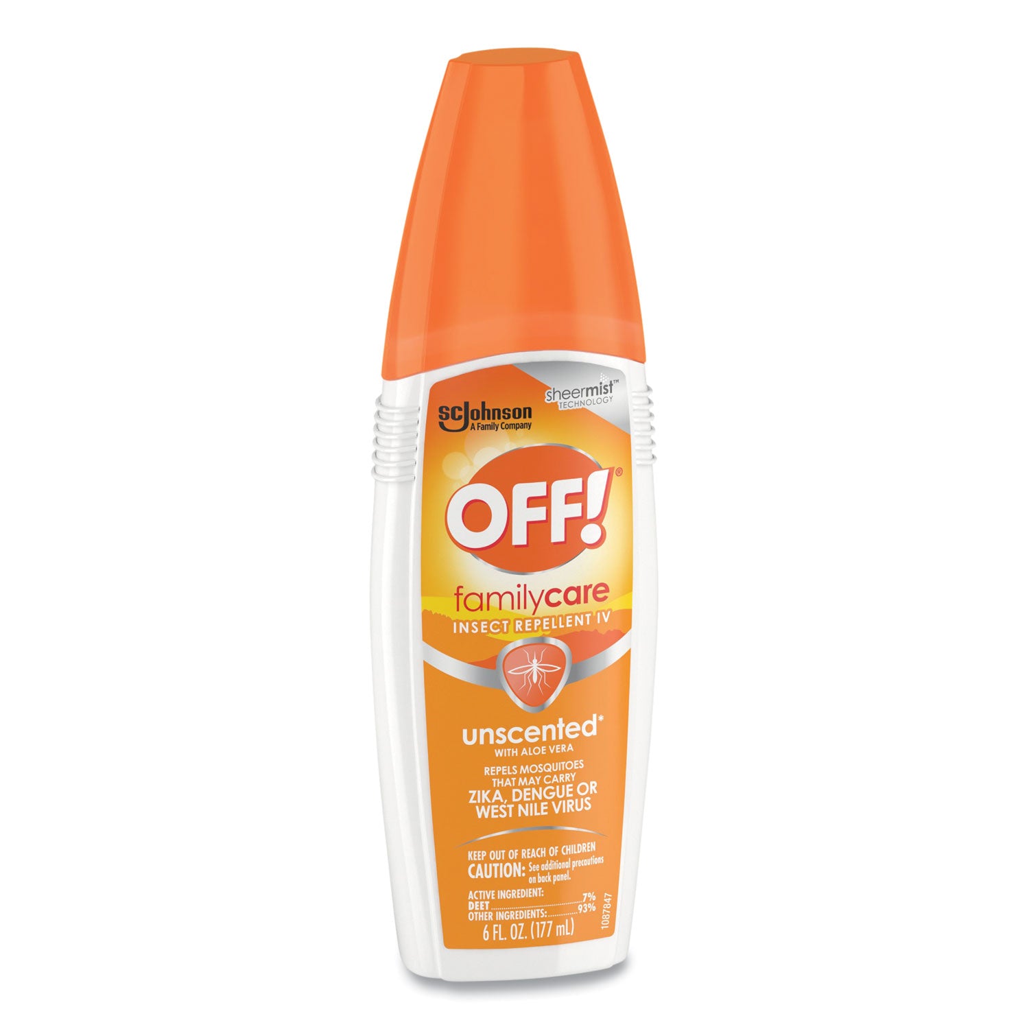 FamilyCare Unscented Spray Insect Repellent, 6 oz Spray Bottle, 12/Carton