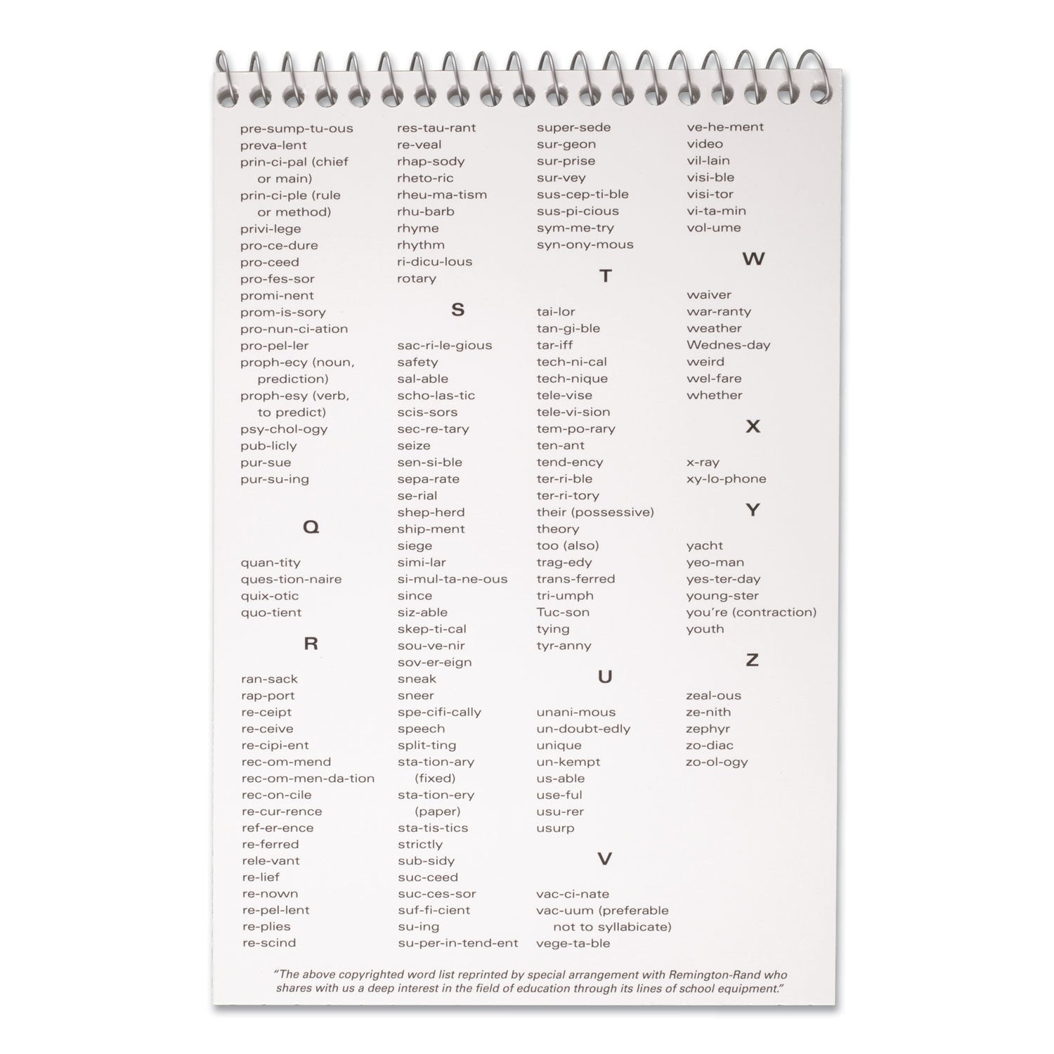 Spell-Write Wirebound Steno Pad, Gregg Rule, Randomly Assorted Cover Colors, 80 White 6 x 9 Sheets - 