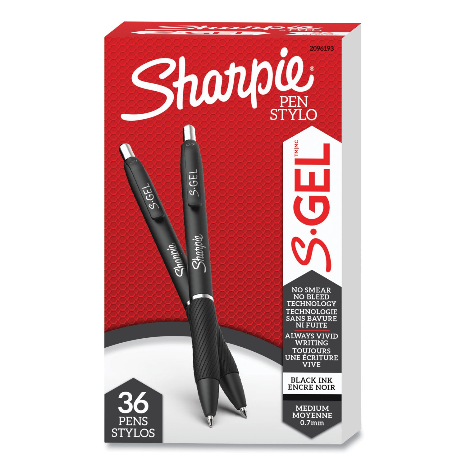 s-gel-high-performance-gel-pen-retractable-medium-07mm-black-ink-black-barrel-36-pack_san2096193 - 1