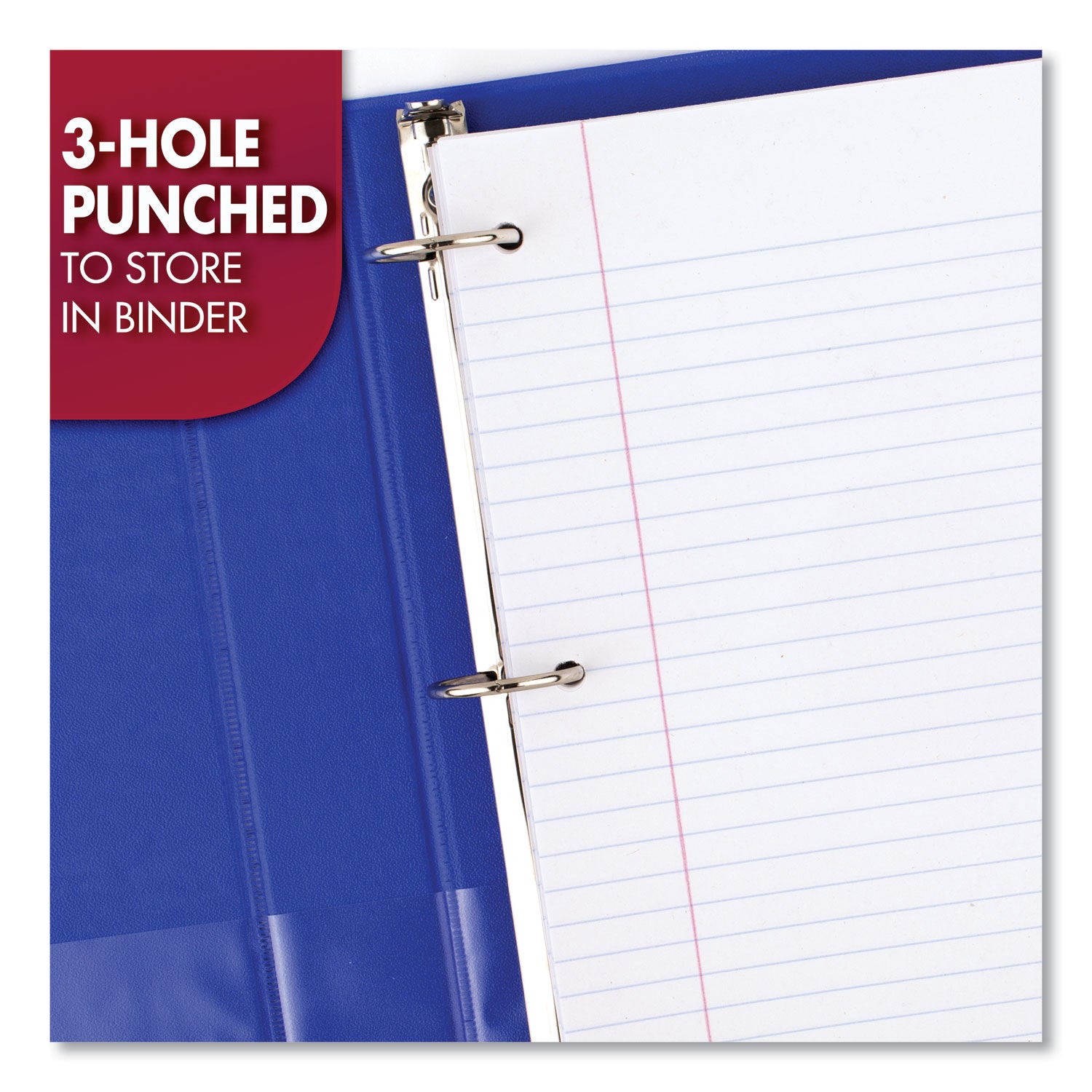 Filler Paper, 3-Hole, 8 x 10.5, Wide/Legal Rule, 200/Pack - 