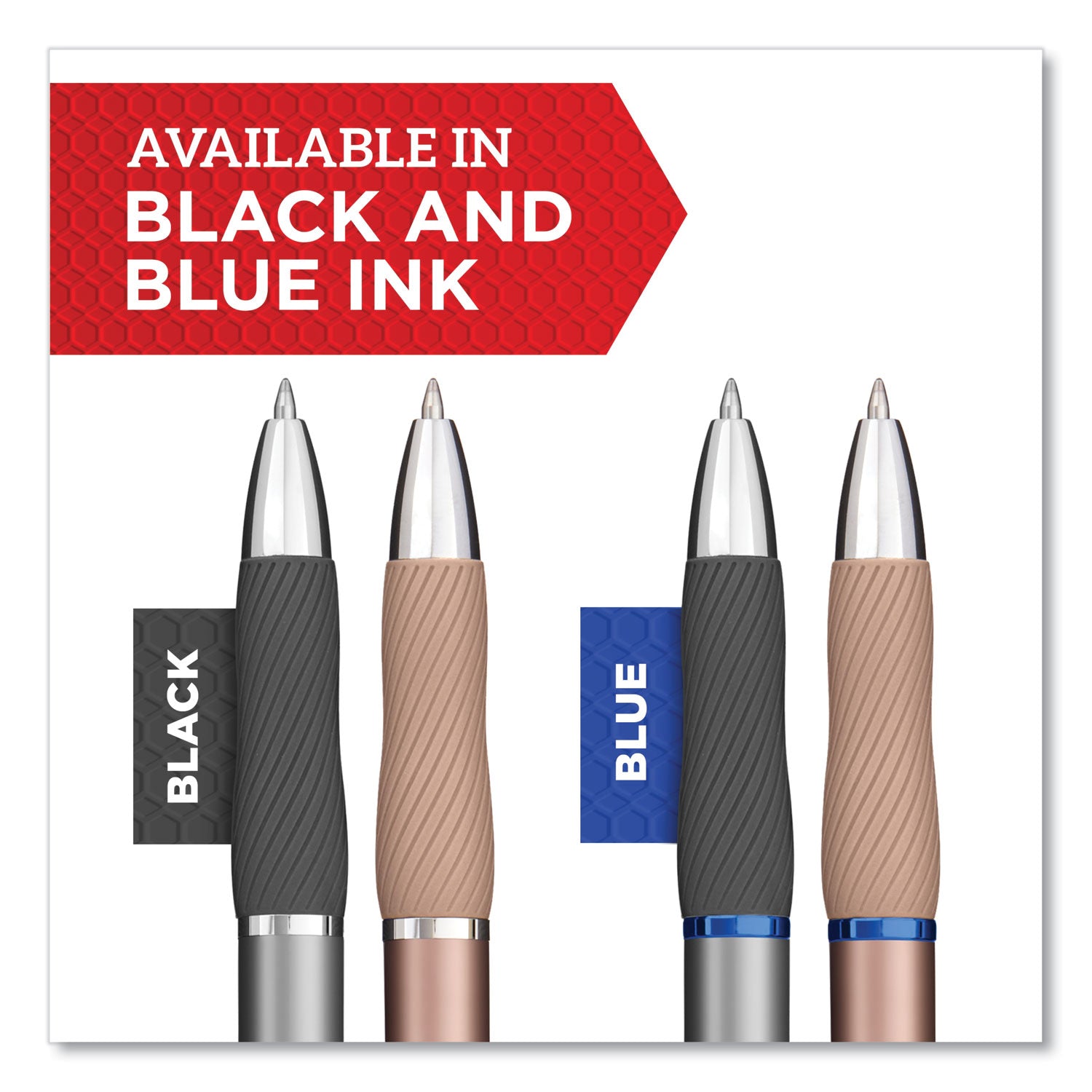 s-gel-premium-metal-barrel-gel-pen-retractable-medium-07-mm-black-ink-champagne-barrel-dozen_san2147526 - 5