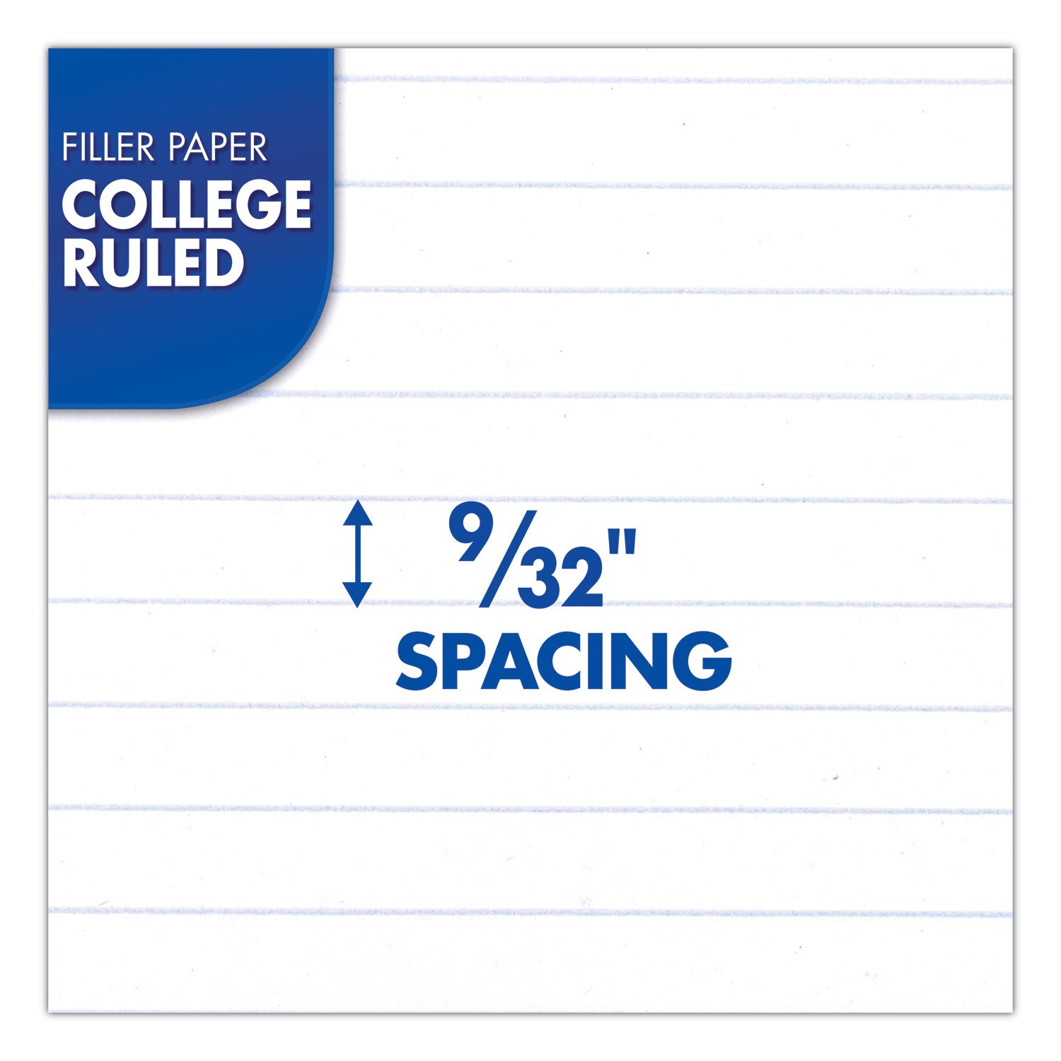 Filler Paper, 3-Hole, 8.5 x 11, College Rule, 200/Pack - 
