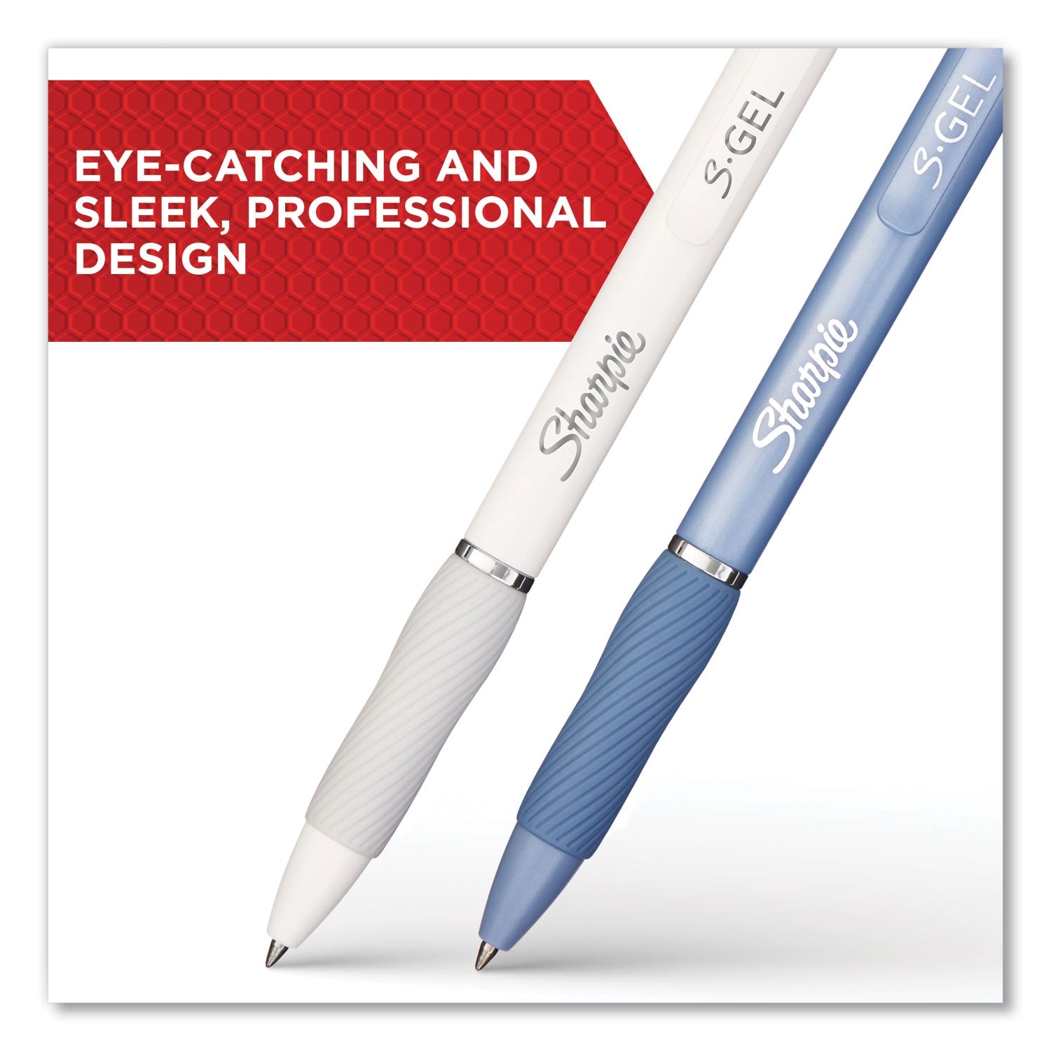 s-gel-fashion-barrel-gel-pen-retractable-medium-07-mm-black-ink-pearl-white-barrel-dozen_san2126236 - 7