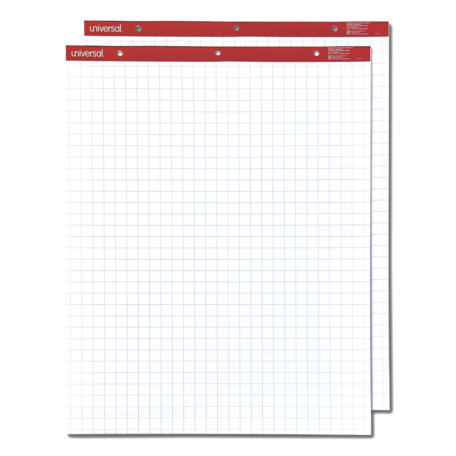Easel Pads/Flip Charts, Quadrille Rule (1 sq/in), 27 x 34, White, 50 Sheets, 2/Carton - 