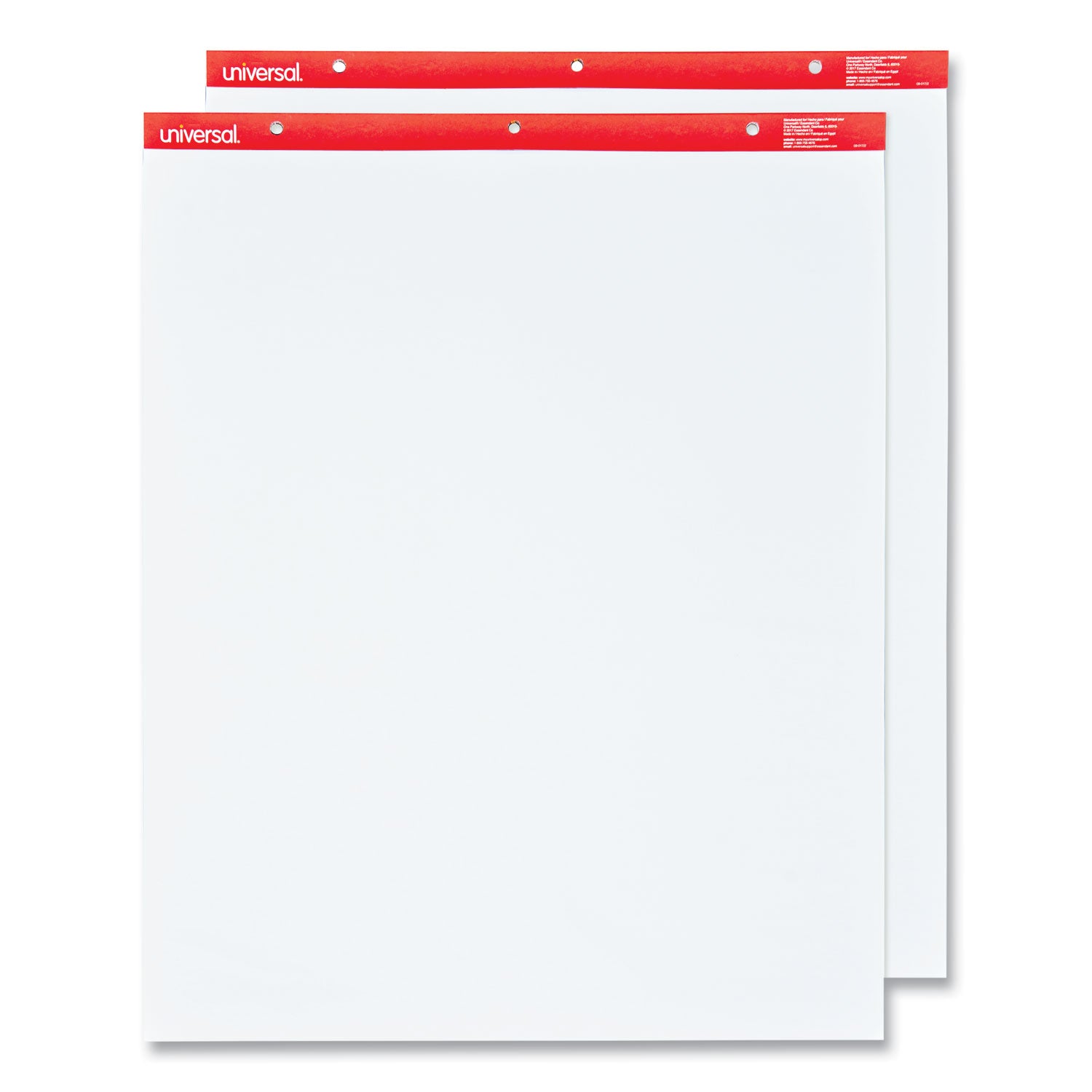 Easel Pads/Flip Charts, Unruled, 27 x 34, White, 50 Sheets, 2/Carton - 
