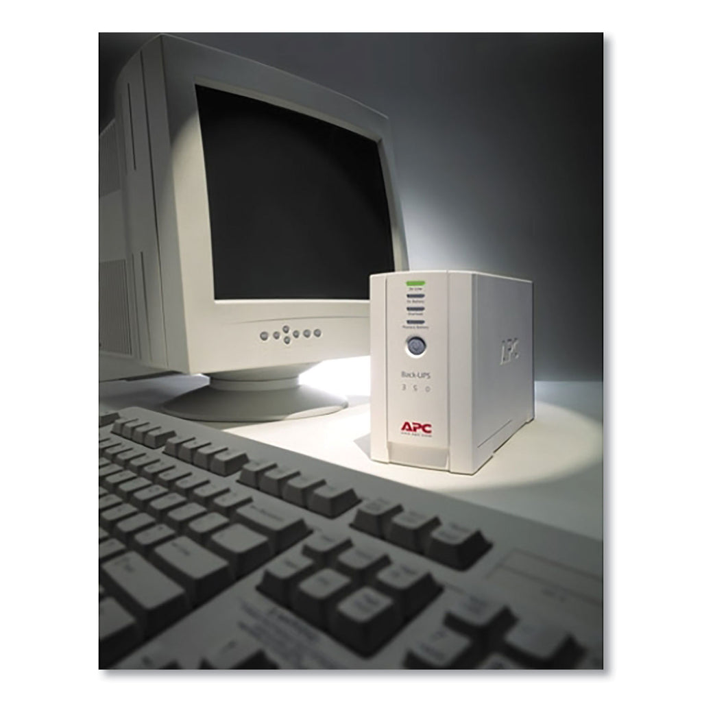 APC - Back-UPS CS Battery Backup System Six-Outlet 350 Volt-Amps, Sold as 1 EA
