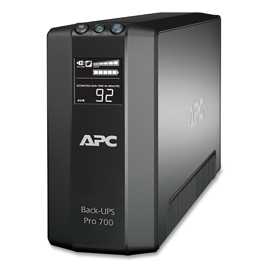 BR700G Back-UPS Pro 700 Battery Backup System, 6 Outlets, 700 VA, 355 J - 