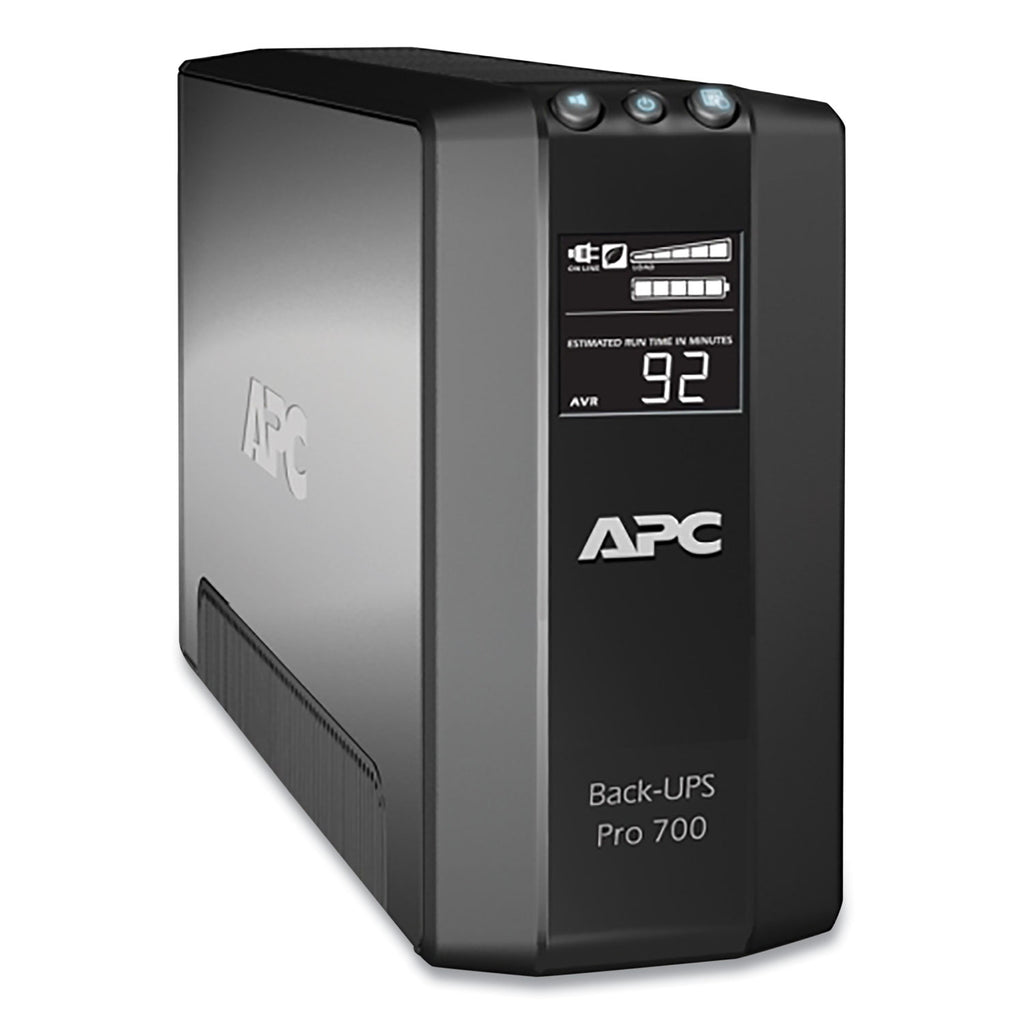 BR700G Back-UPS Pro 700 Battery Backup System, 6 Outlets, 700 VA, 355 J - 
