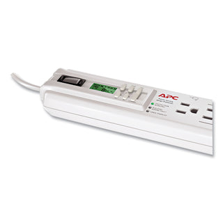 SurgeArrest Surge Protector, 6 AC Outlets, 3 ft, 1,020 J, White - 