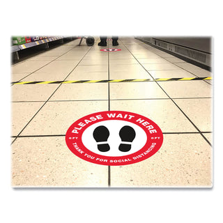 social-distancing-floor-decals-105-dia-please-wait-here-red-white-face-black-graphics-5-pack_ave83090 - 4