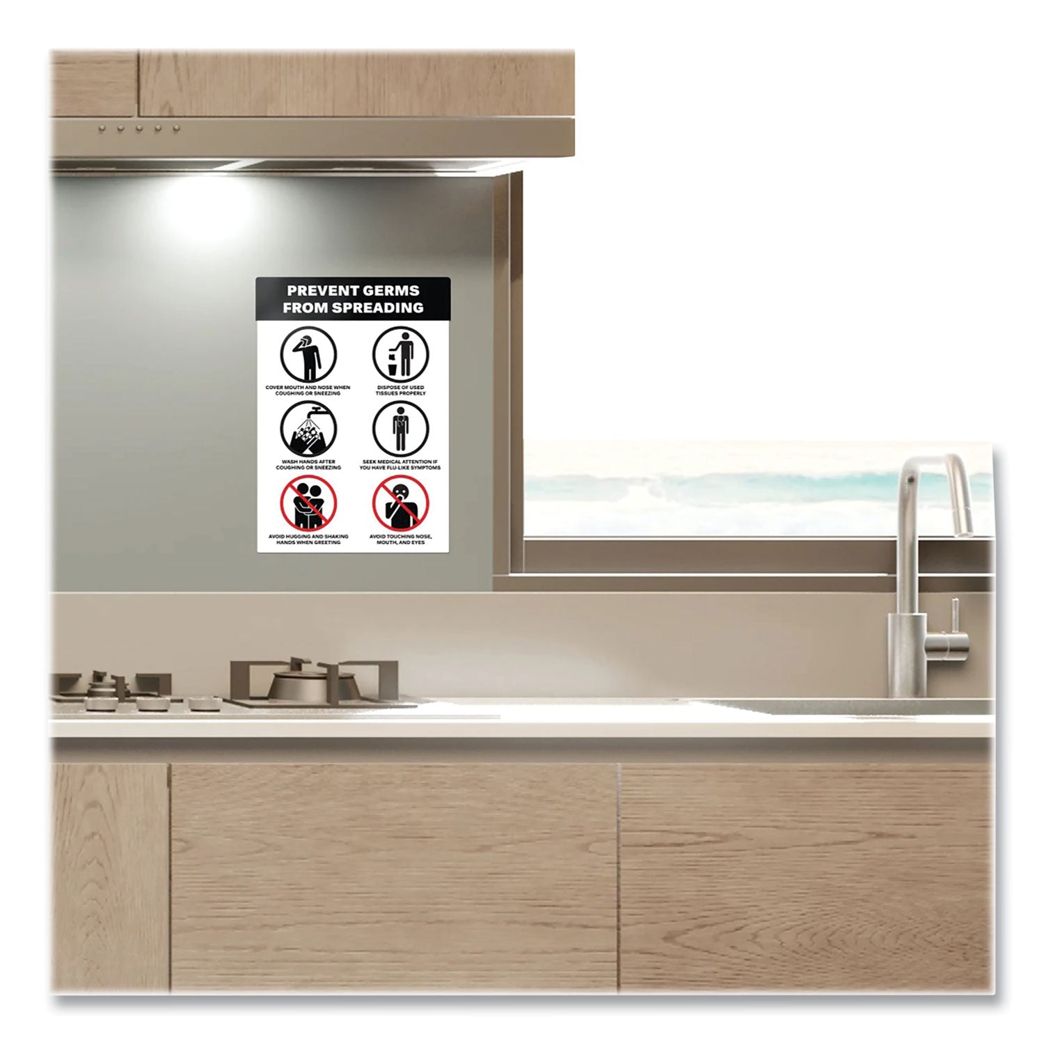 preprinted-surface-safe-wall-decals-7-x-10-prevent-germs-from-spreading-white-black-face-black-graphics-5-pack_ave83174 - 6