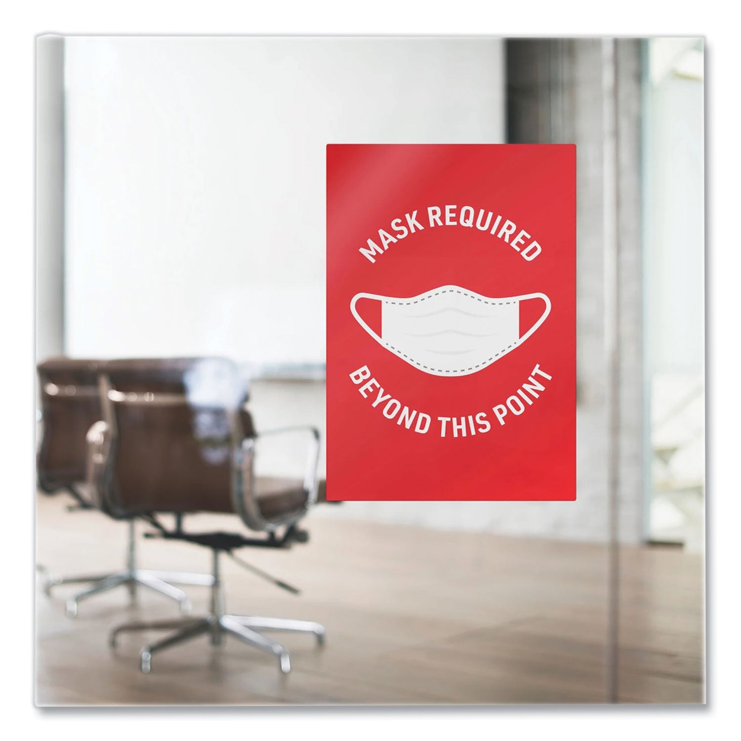 preprinted-surface-safe-wall-decals-7-x-10-mask-required-beyond-this-point-red-face-white-graphics-5-pack_ave83177 - 5