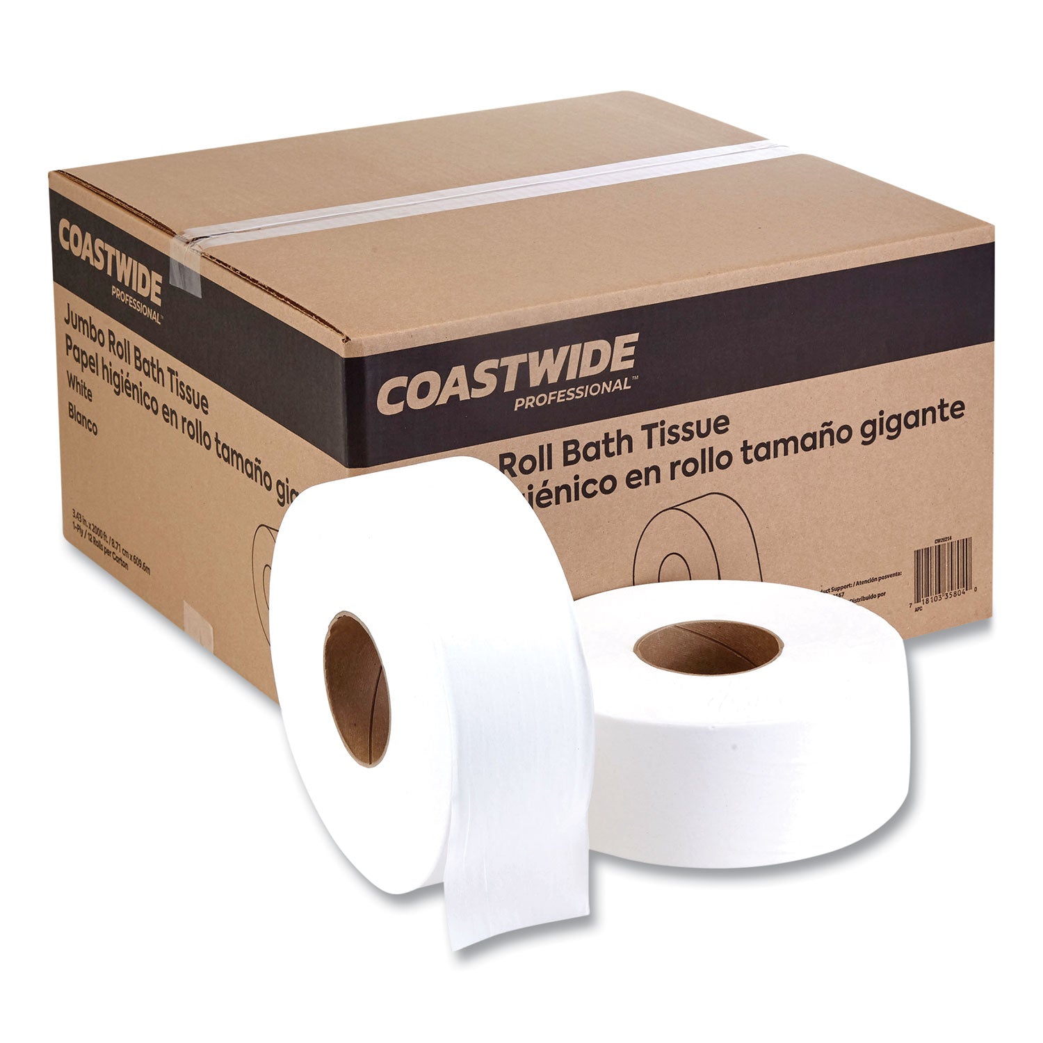 jumbo-1-ply-toilet-paper-septic-safe-white-35-x-2000-ft-12-rolls-carton_cwz26214bpr2621 - 1