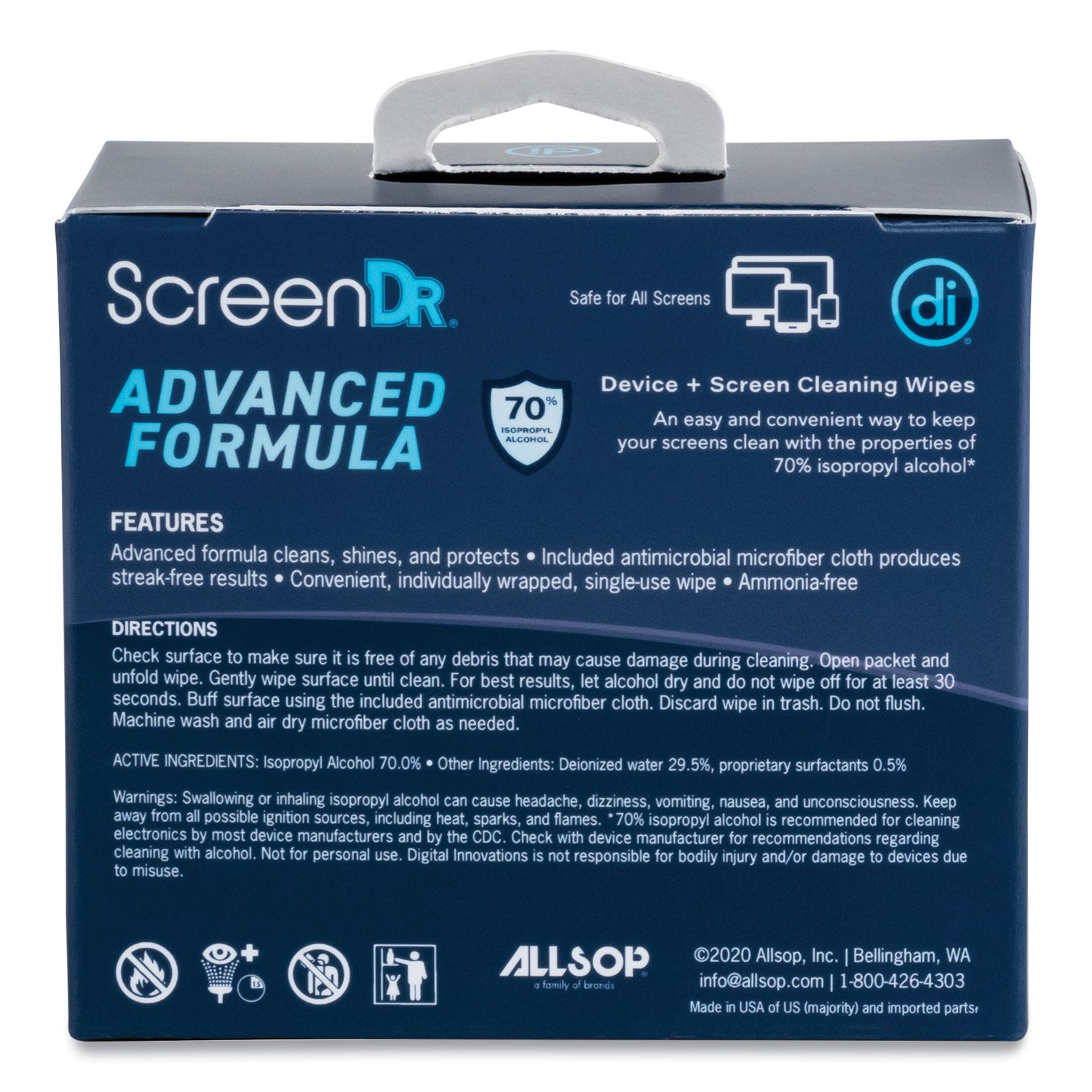 screendr-device-and-screen-cleaning-wipes-includes-60-individually-wrapped-wipes-and-8-microfiber-cloth-6-x-5-white_dgv32347 - 4