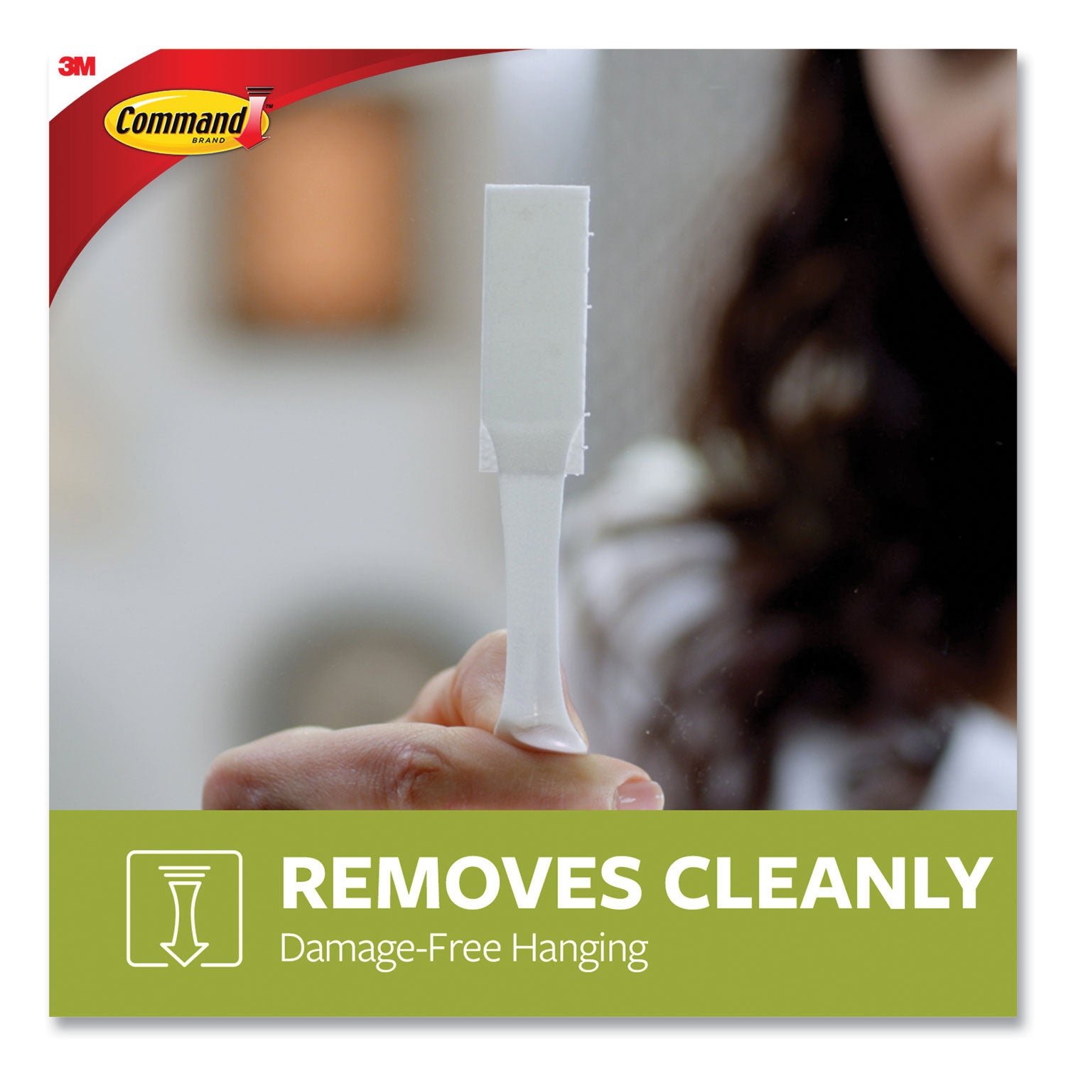 Picture Hanging Strips, Removable, Holds Up to 4 lbs per Pair, Large, 0.63 x 3.63, White, 20 Pairs/Pack