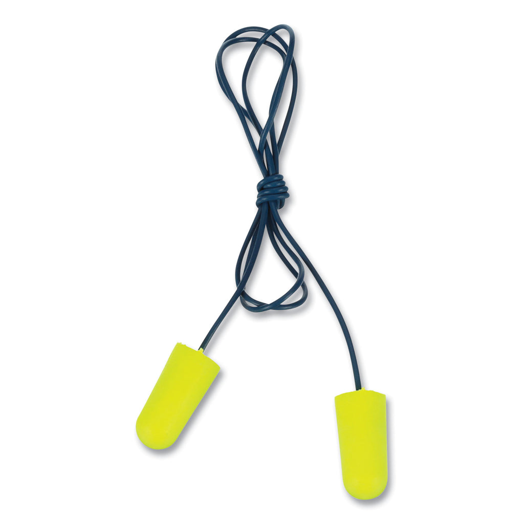 E-A-Rsoft Metal Detectable Soft Foam Earplugs, Corded, 32 NRR, Poly Bag, 200 Pairs/Box