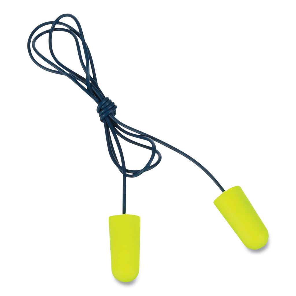 E-A-Rsoft Metal Detectable Soft Foam Earplugs, Corded, 32 NRR, Poly Bag, 200 Pairs/Box