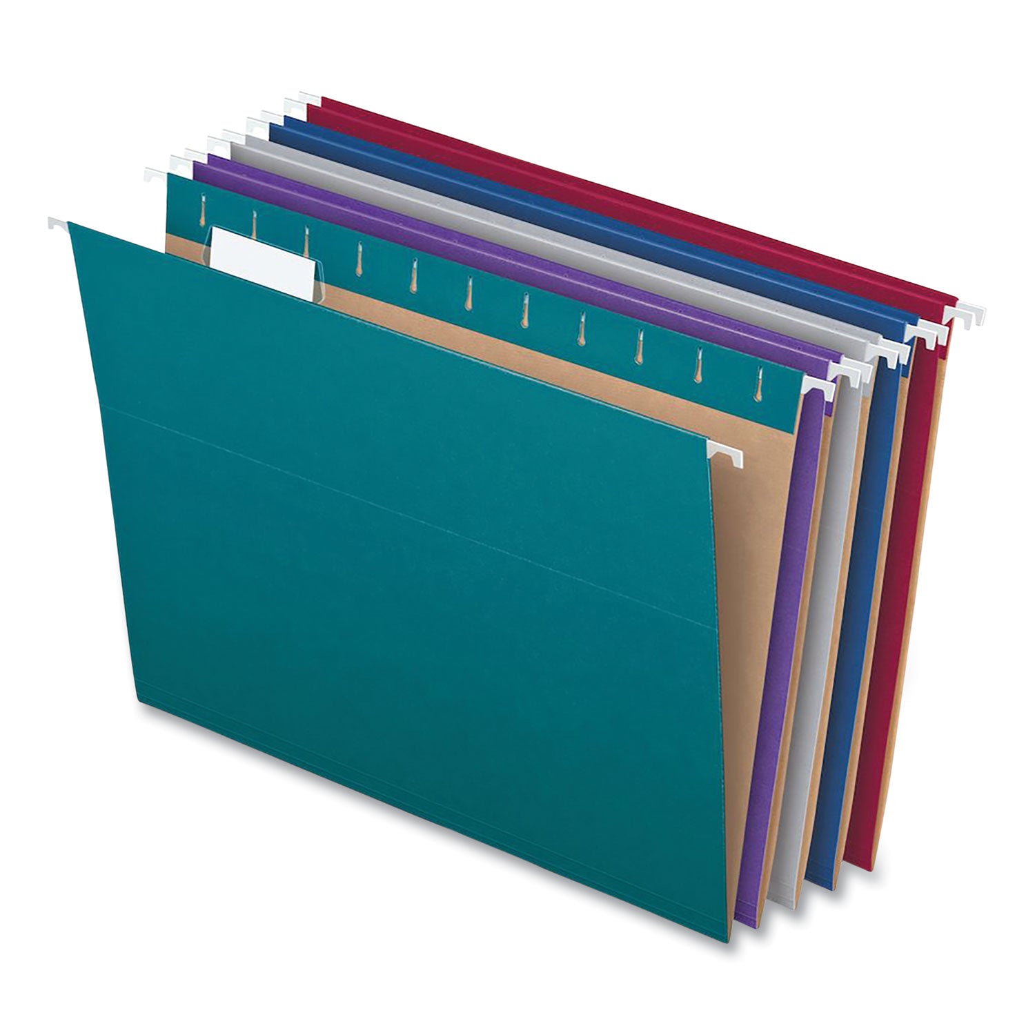 recycled-hanging-file-folders-letter-size-1-5-cut-tabs-assorted-colors-25-box_pfx81667 - 1