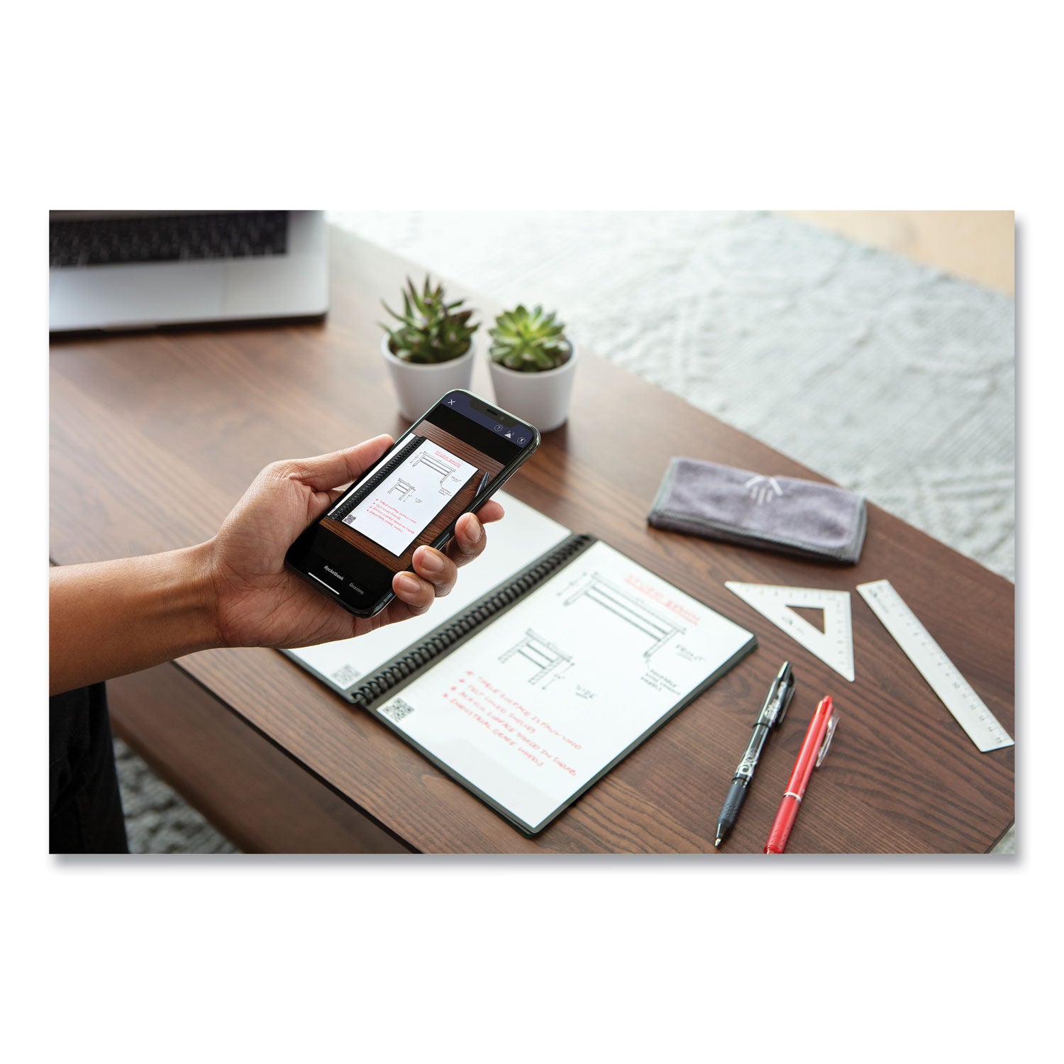 Core Smart Notebook, Dotted Rule, Black Cover, (18) 8.8 x 6 Sheets