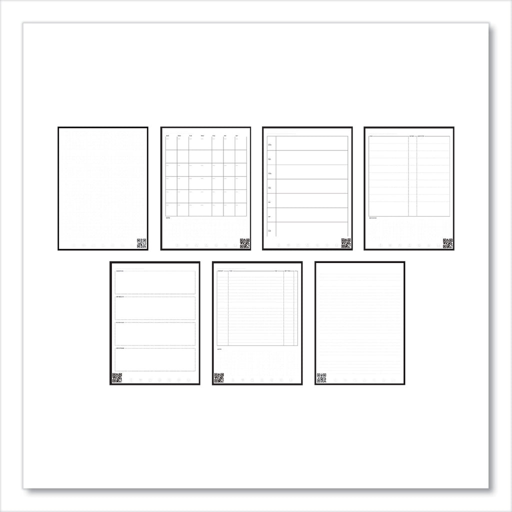 Fusion Smart Notebook, Seven Assorted Page Formats, Teal Cover, (21) 11 x 8.5 Sheets