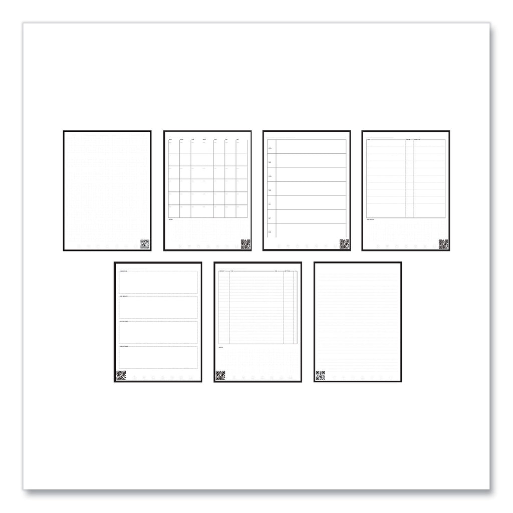 Fusion Smart Notebook, Seven Assorted Page Formats, Blue Cover, (21) 11 x 8.5 Sheets