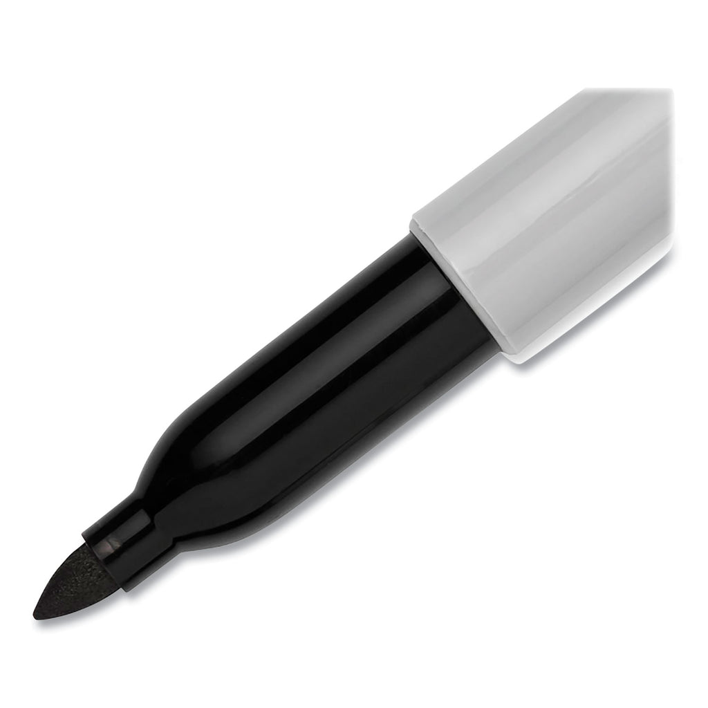 Fine Tip Permanent Marker, Fine Bullet Tip, Black, 24/Pack